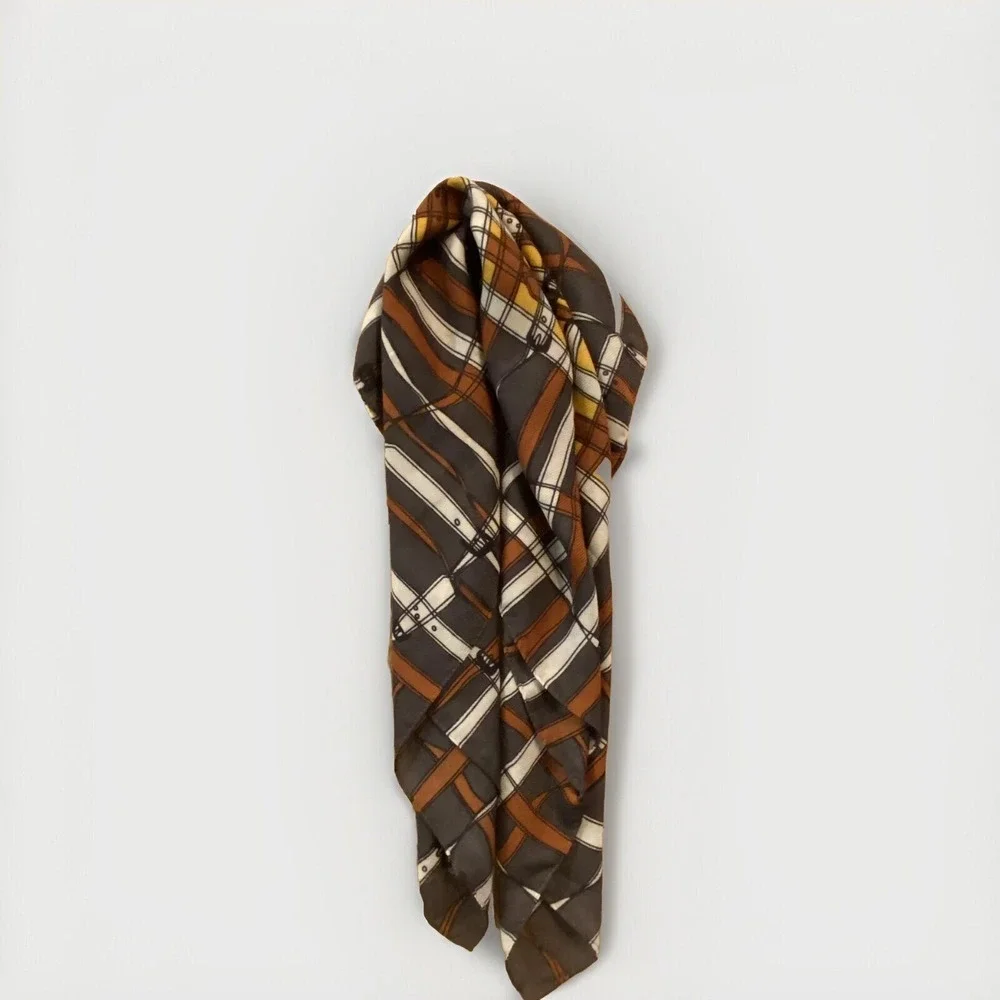 Nordstrom Collection Eighteen Scarf Square Western Equestrian Buckle Print Women
